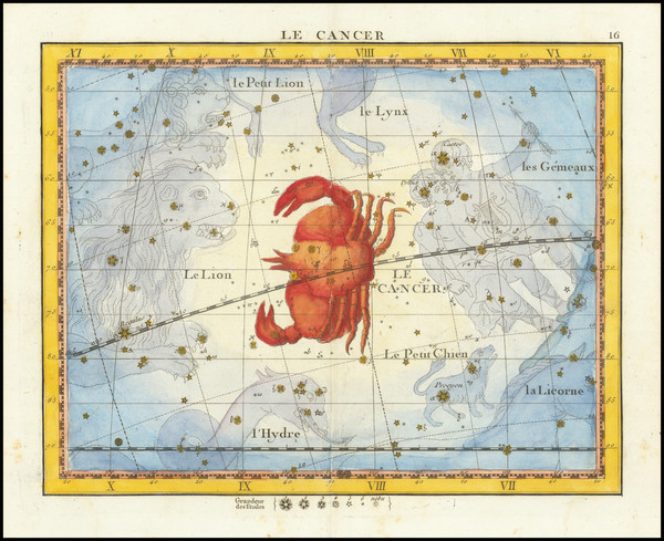 57-Celestial Maps Map By John Flamsteed / Jean Nicolas Fortin