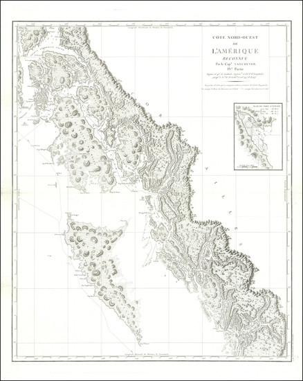 47-Alaska and British Columbia Map By George Vancouver