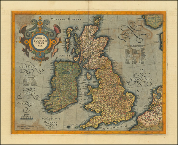 54-British Isles Map By  Gerard Mercator