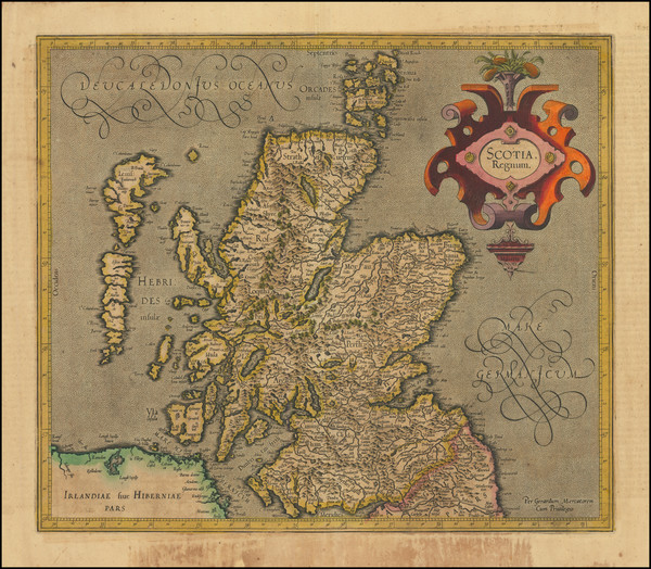 23-Scotland Map By  Gerard Mercator