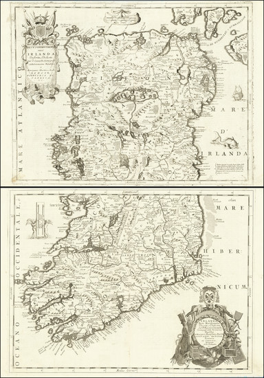 30-Ireland Map By Vincenzo Maria Coronelli