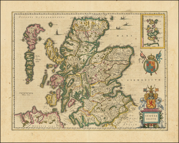 11-Scotland Map By Willem Janszoon Blaeu