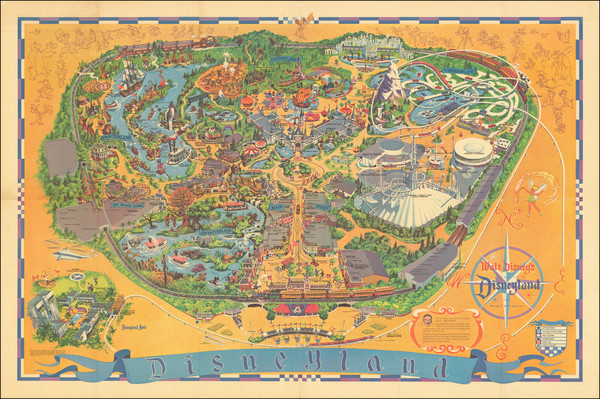 90-Pictorial Maps, California and Other California Cities Map By Walt Disney Productions