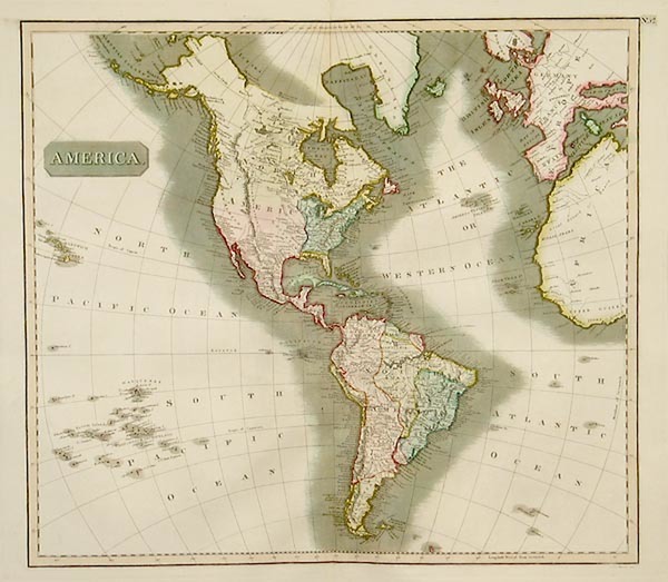 70-South America and America Map By John Thomson