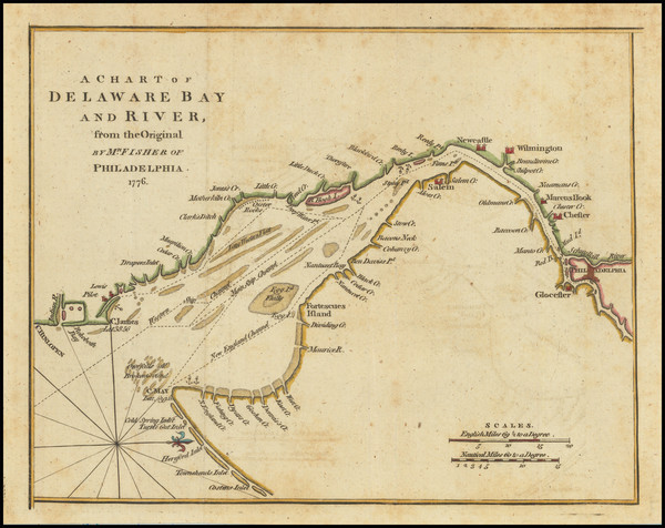 77-Pennsylvania and Delaware Map By Gentleman's Magazine