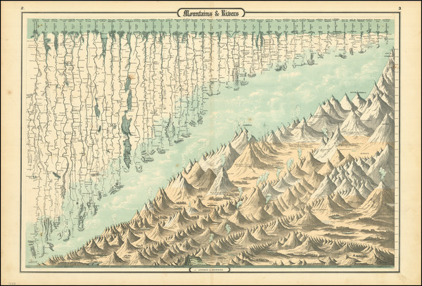 100-Curiosities Map By Alvin Jewett Johnson  &  Ross C. Browning