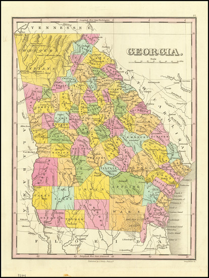 72-Georgia Map By Anthony Finley