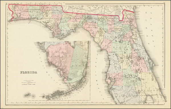 76-Florida Map By O.W. Gray