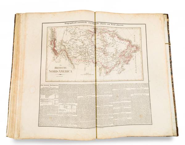 73-United States, Florida and Atlases Map By Weimar Geographische Institut / Carl Ferdinand Weilan