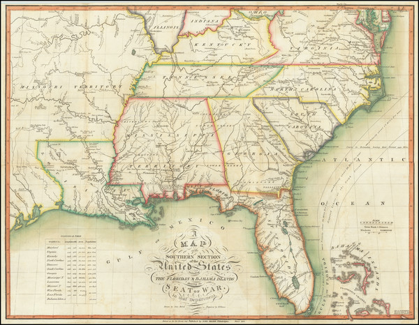 97-South and Southeast Map By John Melish