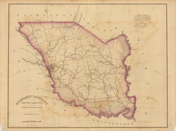 64-South Carolina Map By Robert Mills