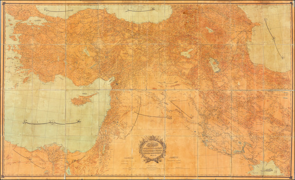 46-Turkey, Middle East, Persia & Iraq and Turkey & Asia Minor Map By Heinrich Kiepert