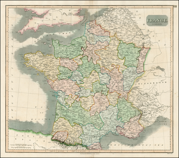 65-Europe and France Map By John Thomson