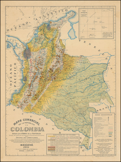 9-Colombia Map By Banco de la República, Colombia