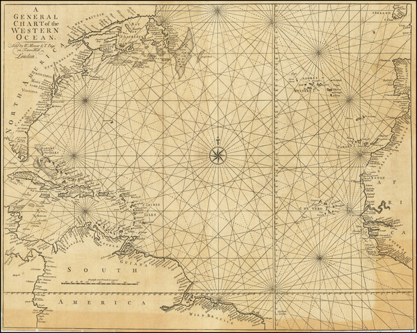 38-Atlantic Ocean Map By Mount & Page