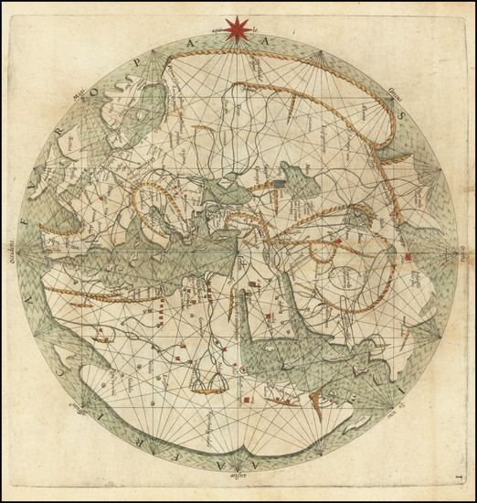 37-World Map By Johann Bongars / Pietro Vesconte