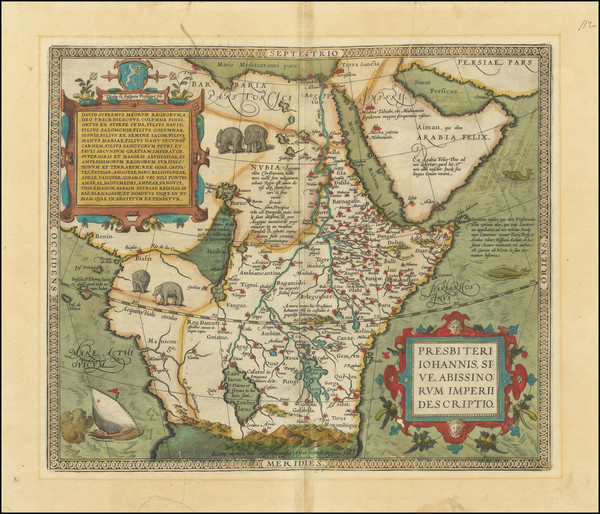 99-Africa and East Africa Map By Abraham Ortelius