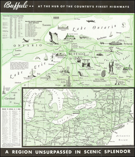 100-New York State Map By Crawford C. Anderson