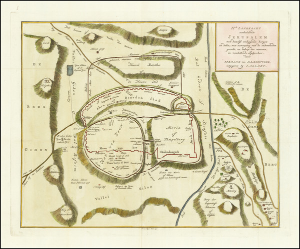 78-Jerusalem Map By Johannes Allart