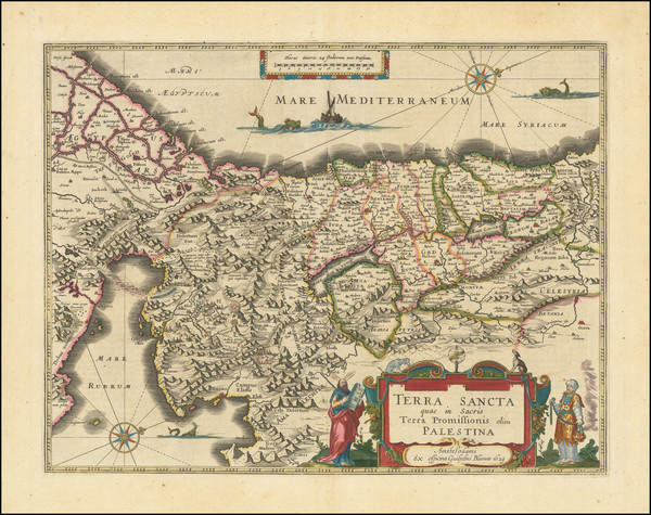 30-Holy Land Map By Willem Janszoon Blaeu