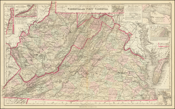 45-West Virginia and Virginia Map By O.W. Gray