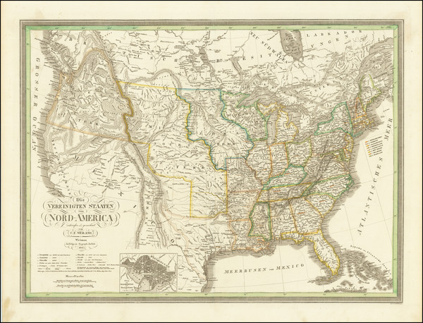 11-United States and Texas Map By Carl Ferdinand Weiland