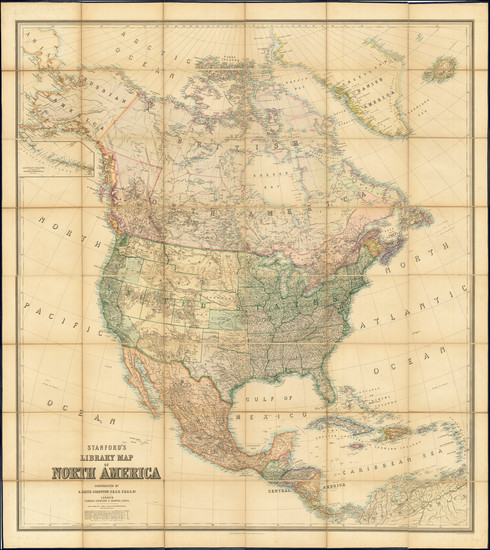 36-United States, North Dakota, South Dakota, Idaho, Montana, Wyoming and North America Map By Edw