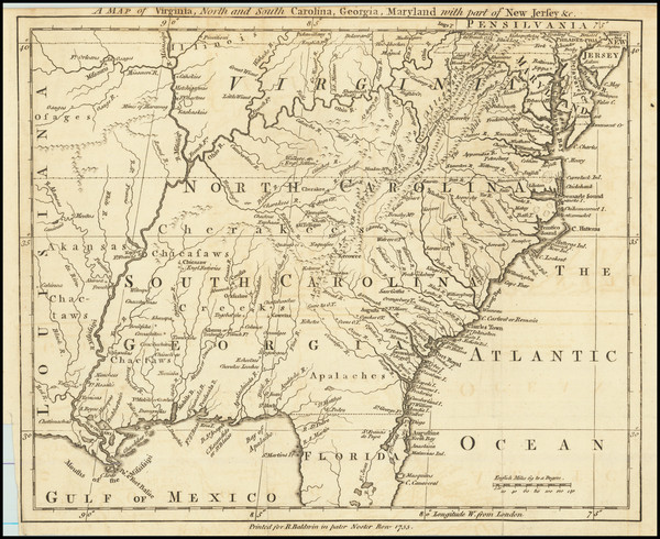 37-Maryland, Southeast, Virginia, Georgia, North Carolina and South Carolina Map By London Magazin