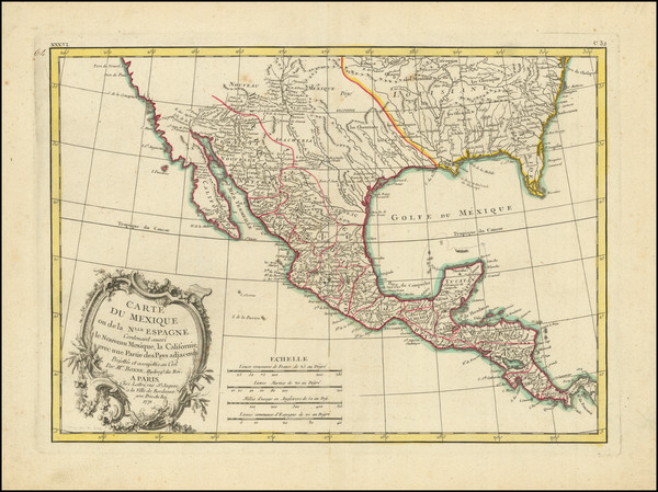 8-South, Texas, Southwest and Mexico Map By Jean Lattré