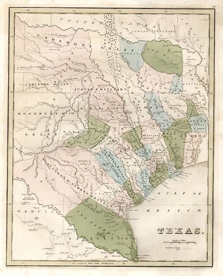 81-Texas and Southwest Map By Thomas Gamaliel Bradford