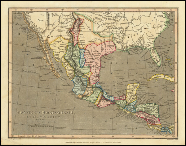 2-Texas, New Mexico, Mexico, Central America and California Map By Sherwood, Neely & Jones