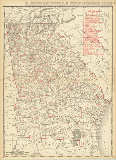 53-Georgia Map By Rand McNally & Company