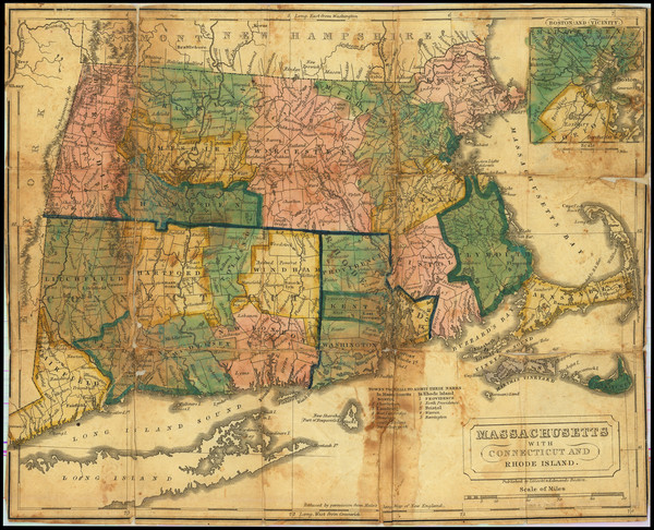 99-New England, Connecticut, Massachusetts and Rhode Island Map By Annin & Smith / Lincoln &am