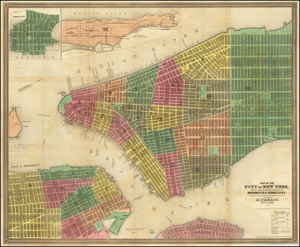 69-New York City Map By Humphrey Phelps