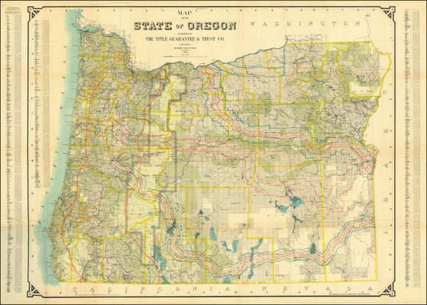 45-Oregon Map By J.K. Gill & Co. / Huber and Maxwell