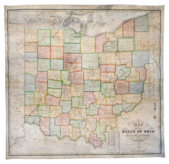 10-Ohio Map By R. Stebbins / William Chapin