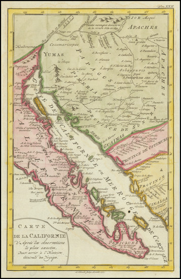 4-Southwest, Baja California and California Map By A. Krevelt