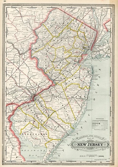 39-Mid-Atlantic Map By George F. Cram