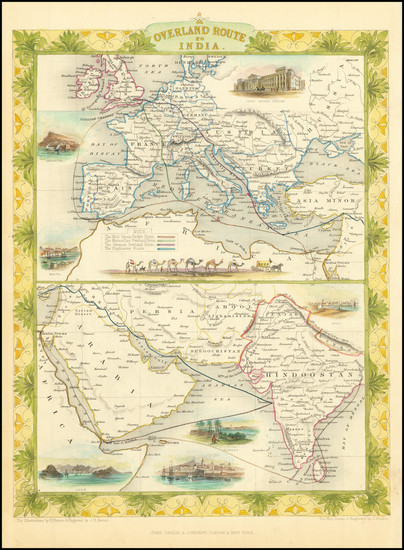 50-Europe, India, Central Asia & Caucasus, Middle East and Arabian Peninsula Map By John Talli