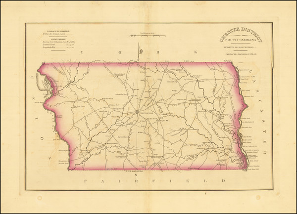 64-South Carolina Map By Robert Mills