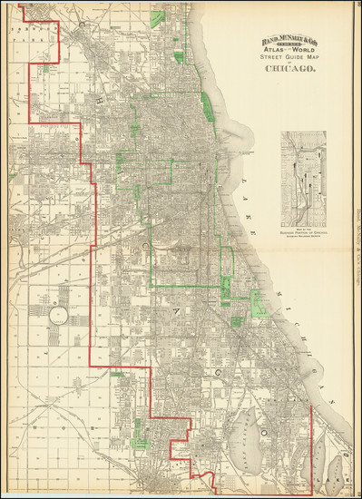 100-Chicago Map By Rand McNally & Company