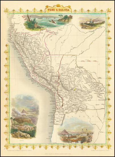 45-Paraguay & Bolivia and Peru & Ecuador Map By John Tallis