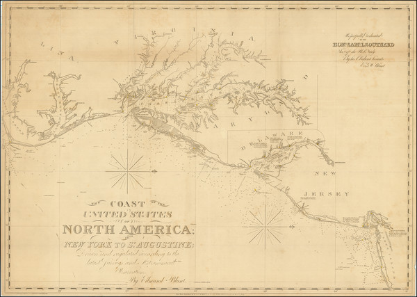 34-Mid-Atlantic, New Jersey, Maryland, Delaware, Southeast, Virginia and North Carolina Map By Edm