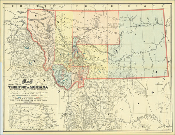 26-Montana Map By W. W. De Lacy
