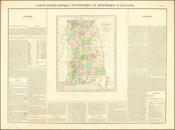 70-Alabama Map By Jean Alexandre Buchon