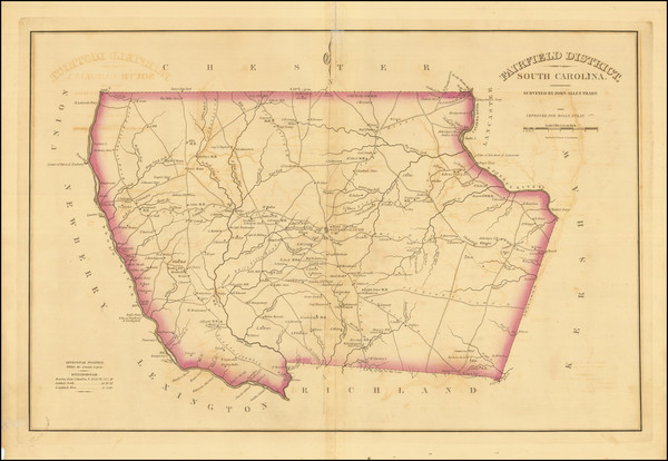 74-South Carolina Map By Robert Mills