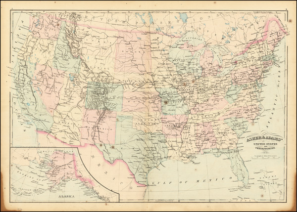 39-United States Map By Asher  &  Adams