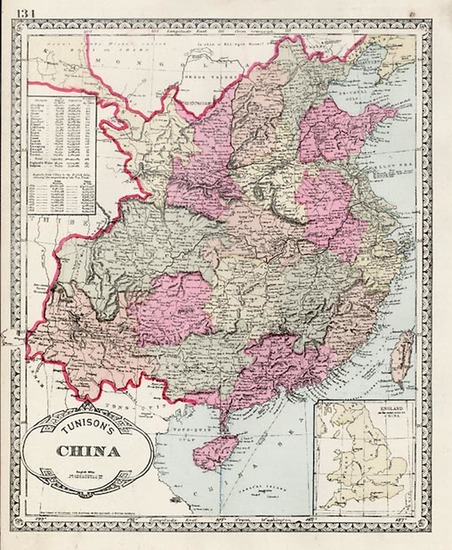 9-Asia and China Map By H.C. Tunison