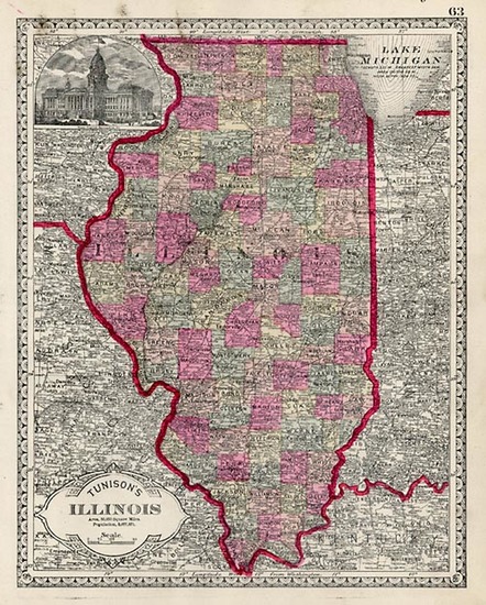 45-Midwest Map By H.C. Tunison
