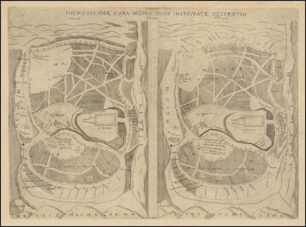 41-Jerusalem Map By Augustino Torniello